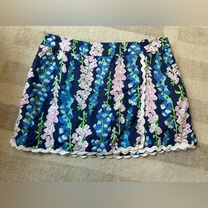 Lilly Pulitzer Jarvey Foxglove Floral Skort (Size 10)